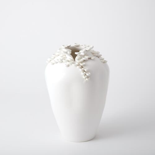 Cascading Reef Vase-White