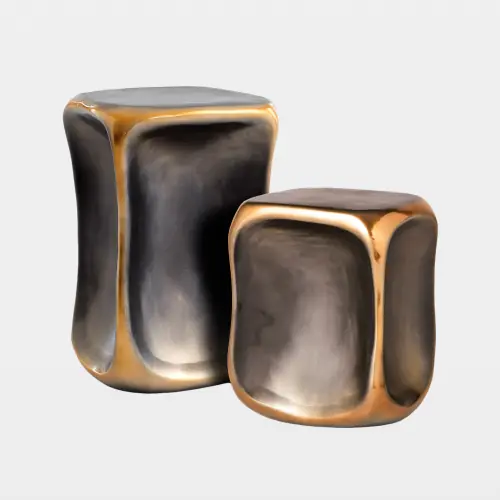 Formation Accent Table-Black/Gold