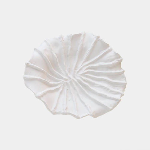 maitake wall decor-ridges-soft white