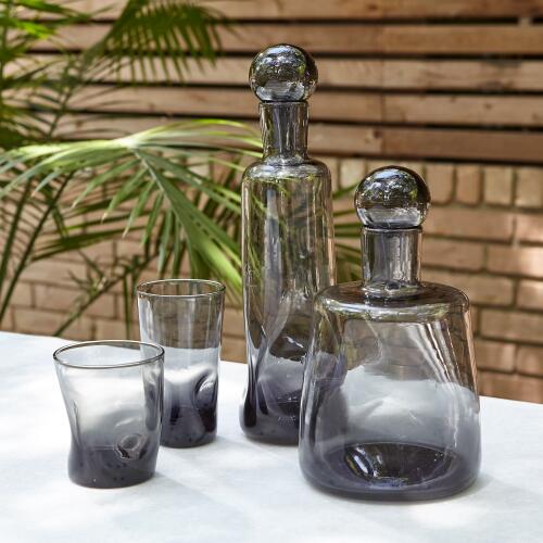 Pinched Decanter-Gray-Tall