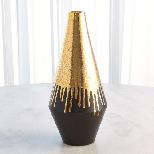 Gold Drip Vase