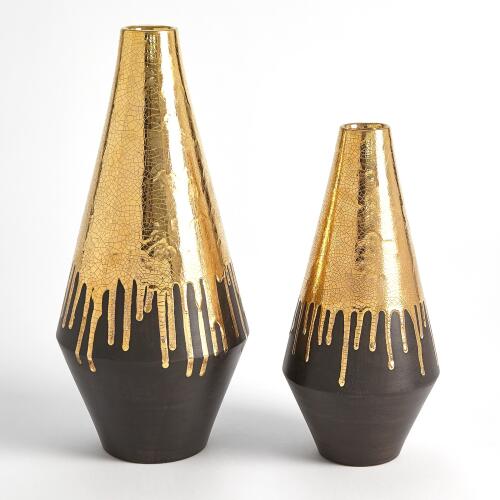 Nimbus Gold Drip Vase