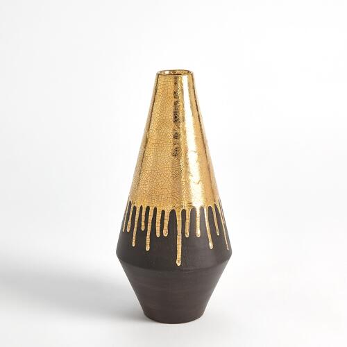 Gold Drip Vase