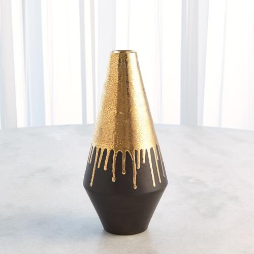Gold Drip Vase
