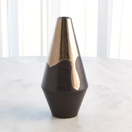 Gilded Dip Vase-Platinum Bottom