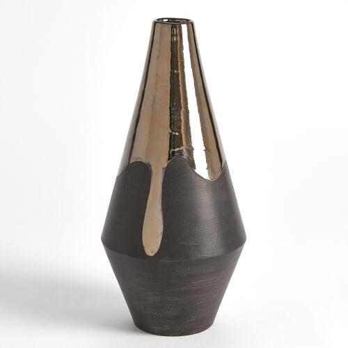 Gilded Dip Vase-Platinum Bottom