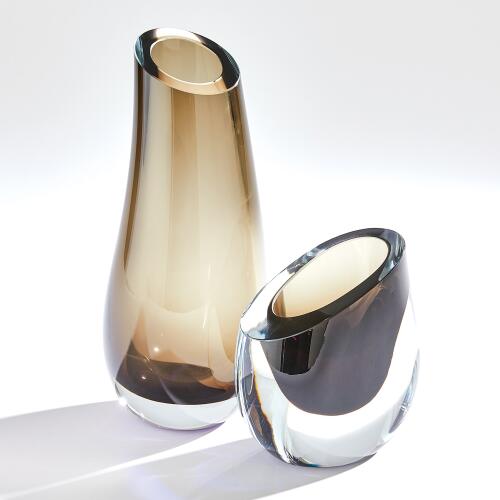 Slant Vase-Smoke-Sm