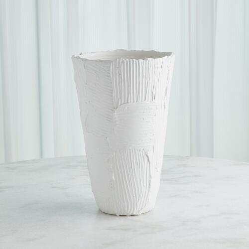 Chip Vase-Matte White