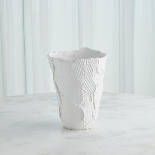 Chip Vase-Matte White