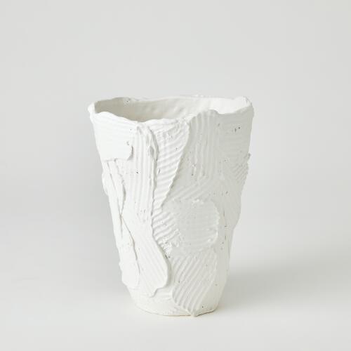 Chip Vase-Matte White