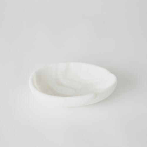 Oblique Alabaster Bowl-White