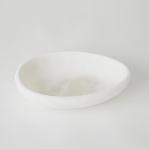 Oblique Alabaster Bowl-White