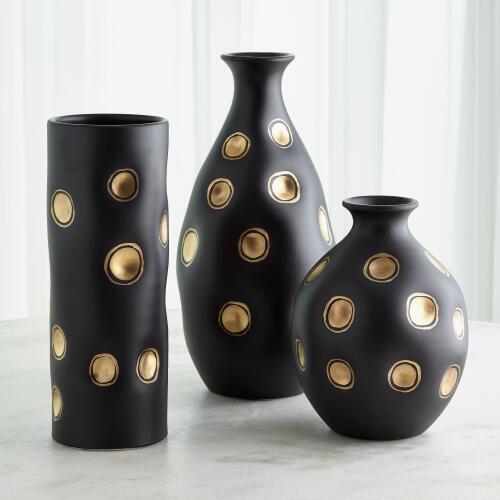 Dimples Vase-Black