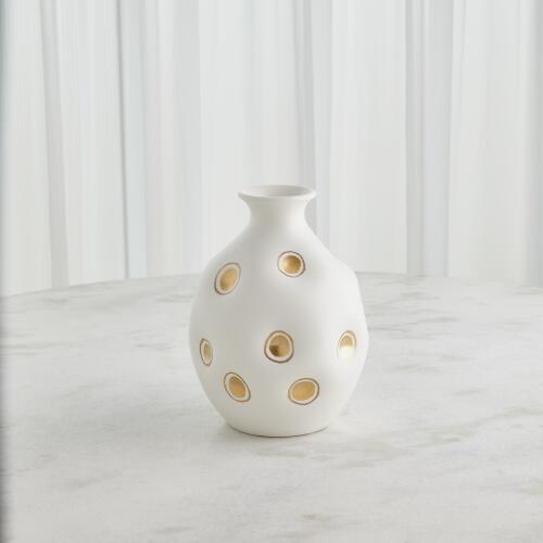 Dimples Vase-White