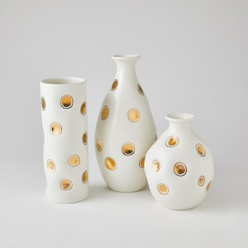 Dimples Vase-White