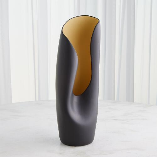 Avian Vase-Black/Gold