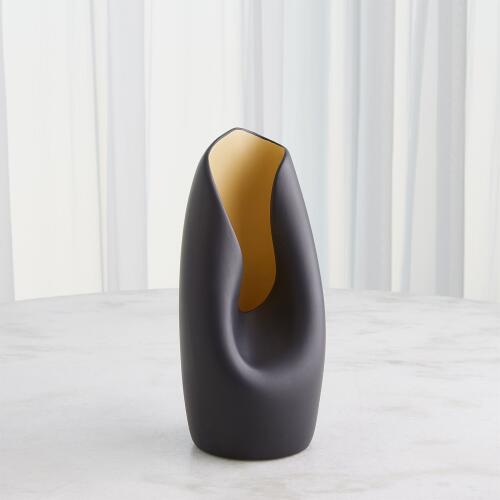 Avian Vase-Black/Gold