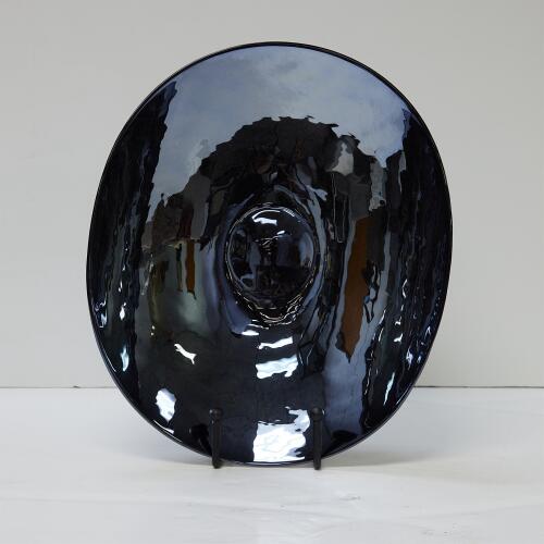 Obsidian Folded Plate-Metallic Black