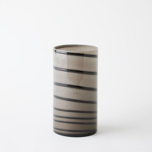 Twirl Vase-Amber/White