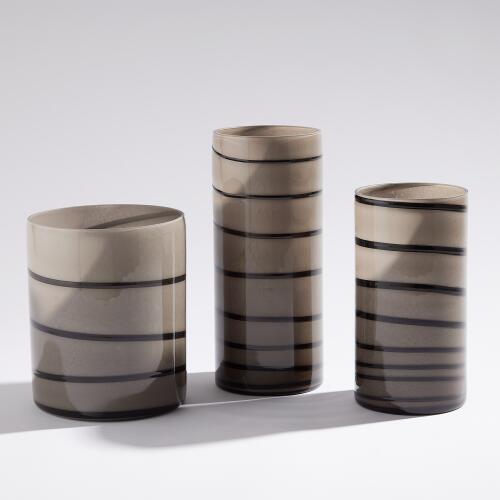 Twirl Vase-Amber/White