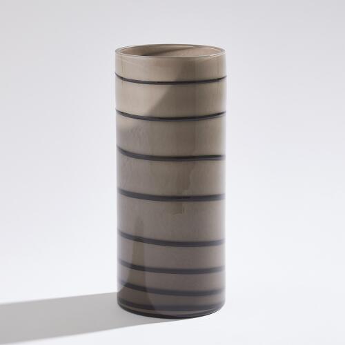 Twirl Vase-Amber/White