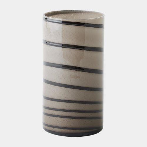 Twirl Vase-Amber/White