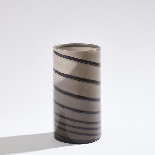 Twirl Vase-Amber/White