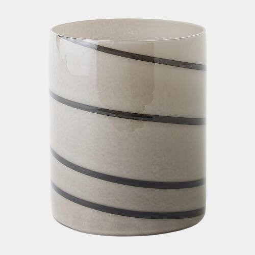 Twirl Vase-Amber/White