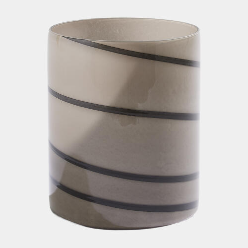 Twirl Vase-Amber/White