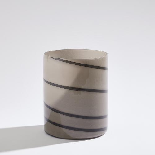 Twirl Vase-Amber/White