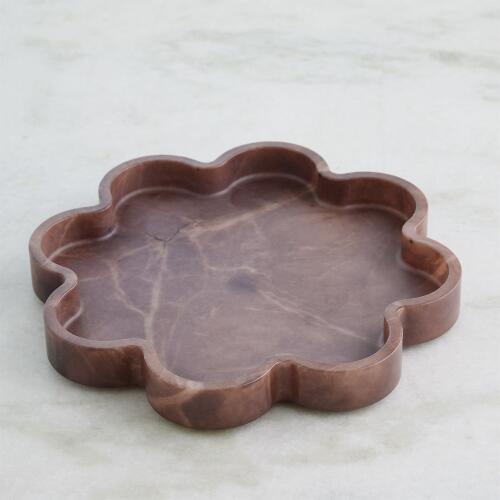 Cumulus Alabaster Tray-Chocolate