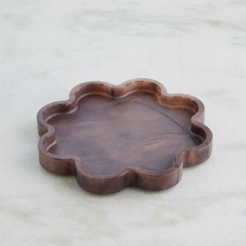 Cumulus Alabaster Tray-Chocolate