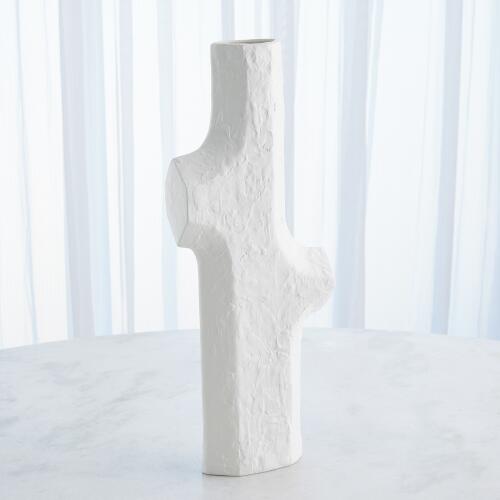 Tiered Trunk Vase-Matte White