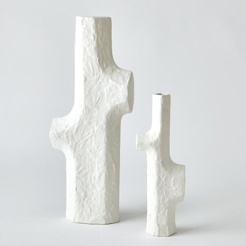 Tiered Trunk Vase-Matte White