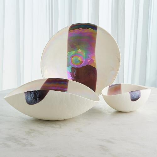 Mirabelle Centerpiece-Ivory/Plum