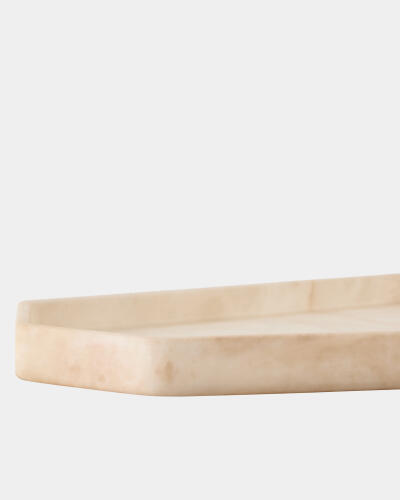 Polygon Tray-Alabaster