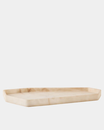 Polygon Tray-Alabaster