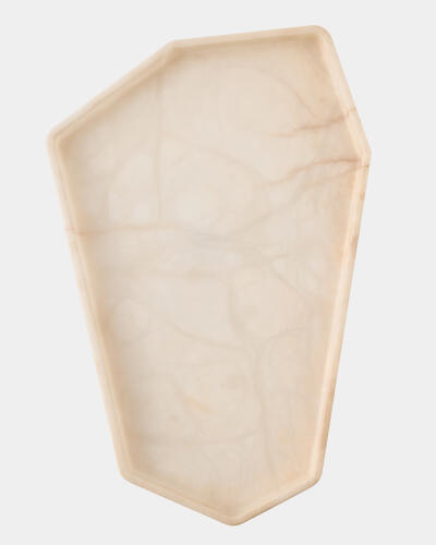 Polygon Tray-Alabaster