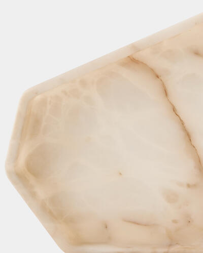Polygon Tray-Alabaster