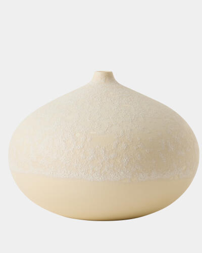 Mottled Bulb Vase-Ivory