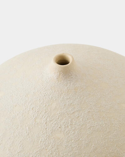 Mottled Bulb Vase-Ivory