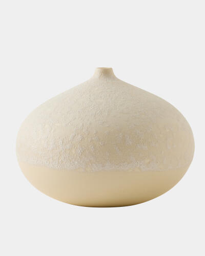 Mottled Bulb Vase-Ivory