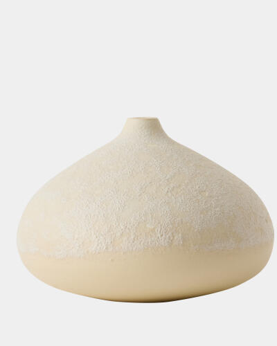 Mottled Bulb Vase-Ivory