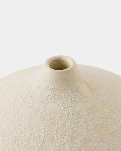 Mottled Bulb Vase-Ivory