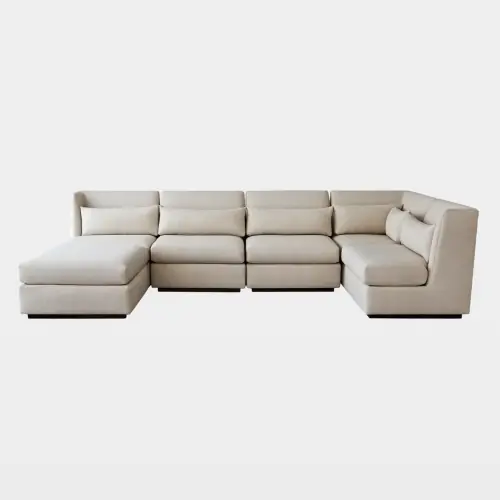 Alder Sectional Chair-Moonstone-Left Arm