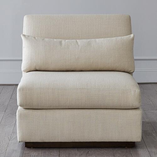 Alder Sectional Chair-Armless-Muslin