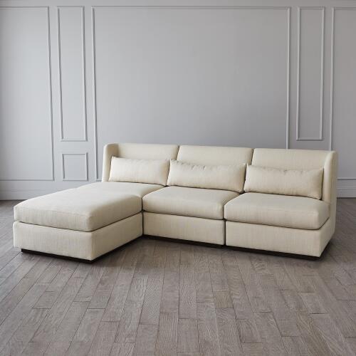 Alder Sectional Ottoman-Moonstone