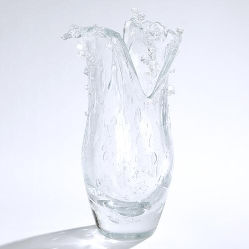 Dual Wave Vase-Clear