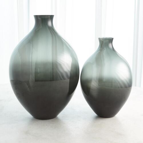 Amphora Glass Vase-Grey