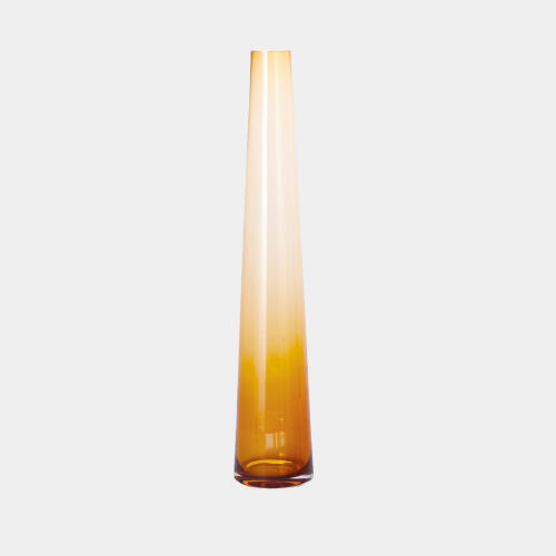 Pepperanne Glass Tower Vase-Amber
